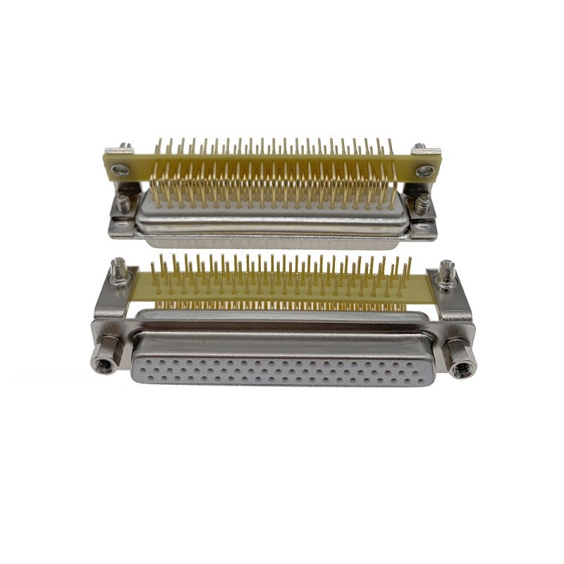 H.D-SUB 62Pin Female Machined PIN R/A Type Connector For PCB