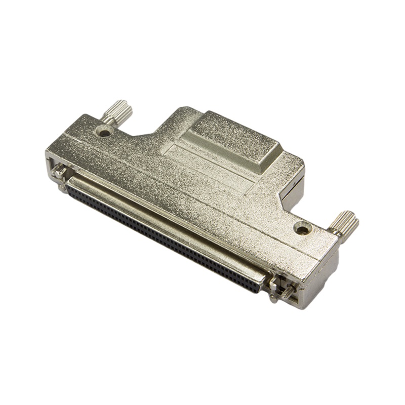SCSI-II 100Pin Female Connector With ZINC Hood(for cable)